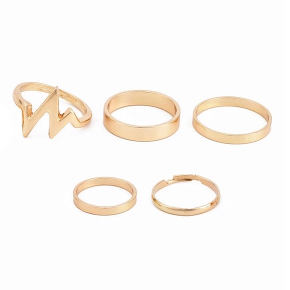 Five Piece Boho Ring Set - Picture 2 of 2